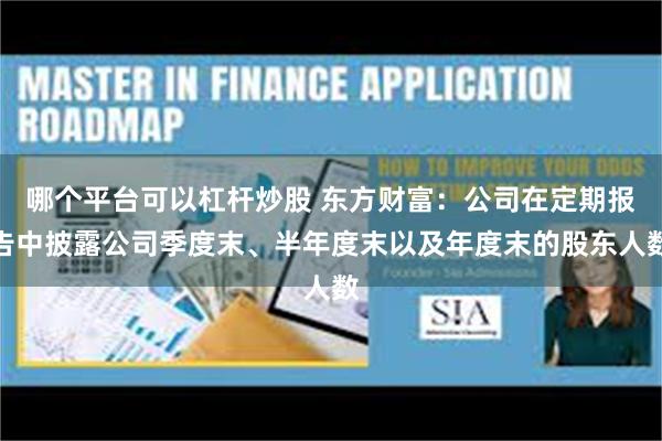 哪个平台可以杠杆炒股 东方财富：公司在定期报告中披露公司季度末、半年度末以及年度末的股东人数
