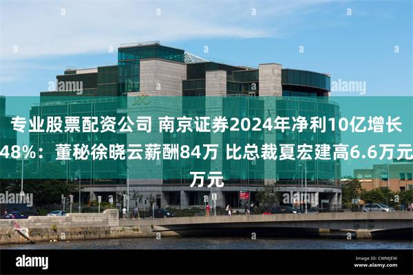 专业股票配资公司 南京证券2024年净利10亿增长48%：董秘徐晓云薪酬84万 比总裁夏宏建高6.6万元