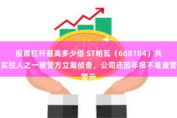 股票杠杆最高多少倍 ST帕瓦（688184）共同实控人之一被警方立案侦查，公司还因年报不准遭警示
